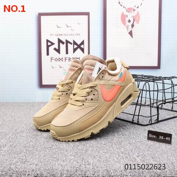 Nike Air Max 90 Off White Women's Shoes 3 Colorways-01 - Click Image to Close